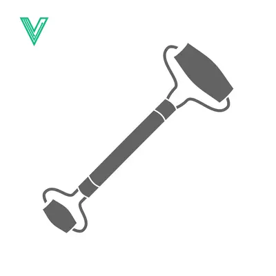 Simple Icon of a Jade Roller for Skincare