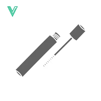 Minimalist Icon of Mascara Tube and Wand