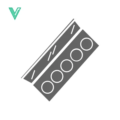 Minimalist Icon of Makeup Palette with Brushes