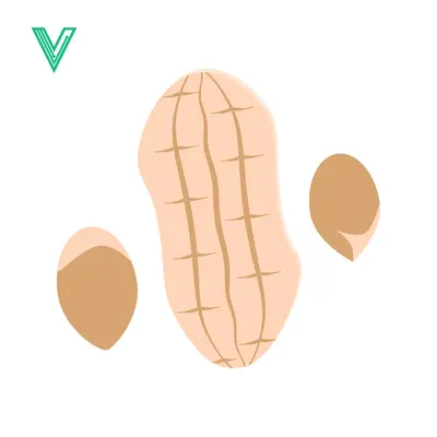 Illustration of a Peanut and Two Peanuts