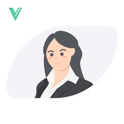 Professional Businesswoman Portrait Illustration
