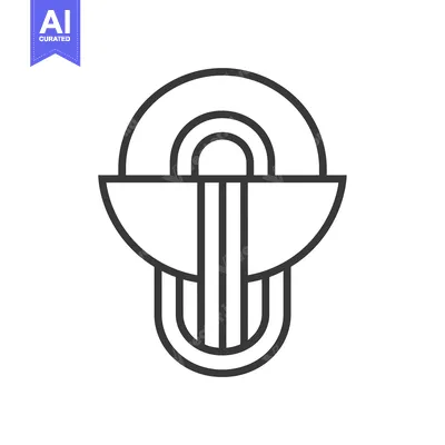 Aset desain premium: Abstract Geometric Design with Circular and Linear Elements