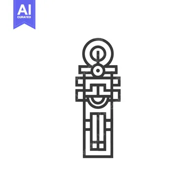 Aset desain premium: Abstract Geometric Design with Circular and Rectangular Elements