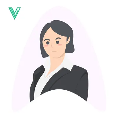 Professional Woman in Business Attire Minimalist Illustration