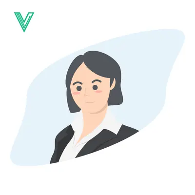 Professional Woman in Business Attire Minimalist Illustration