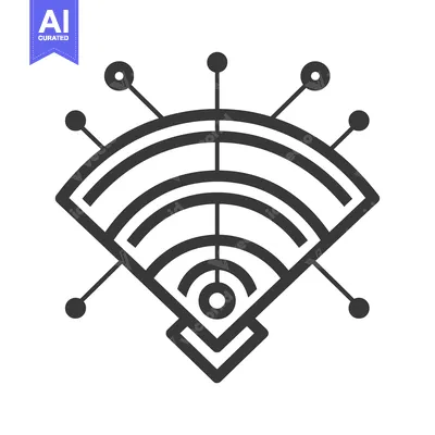 Aset premium populer: Abstract Geometric Design with Concentric Arcs and Connected Circles