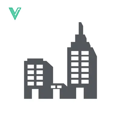 Modern Cityscape Buildings Icon Vector Illustration