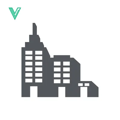 Modern Office Building Silhouette Icon