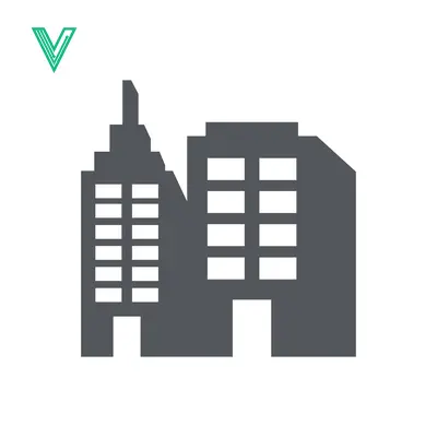 Modern Cityscape Building Icon Vector Illustration