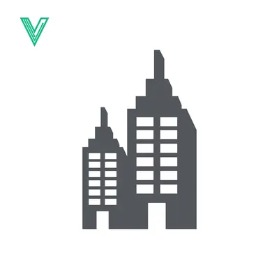 Modern Cityscape Silhouette of Two Skyscrapers