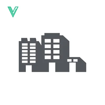 Modern Office Building Icon Silhouette