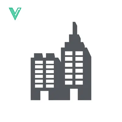 Modern Cityscape Silhouette of Two Tall Buildings