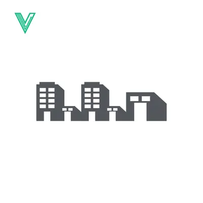 Minimalist Icon of Modern Office Buildings