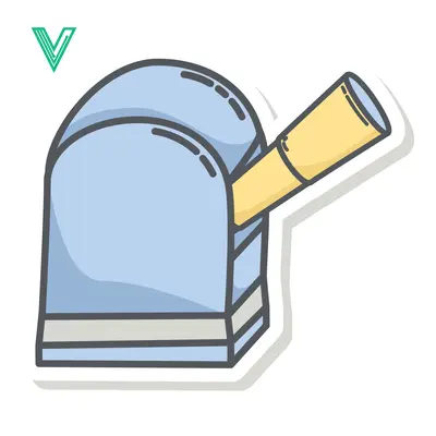Stylized Illustration of a Blue Ashtray with a Cigarette