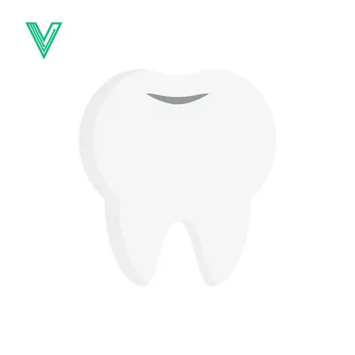 Clean White Tooth Icon Vector Illustration