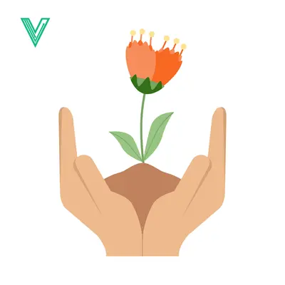 Hands Gently Holding a Blooming Flower in Soil