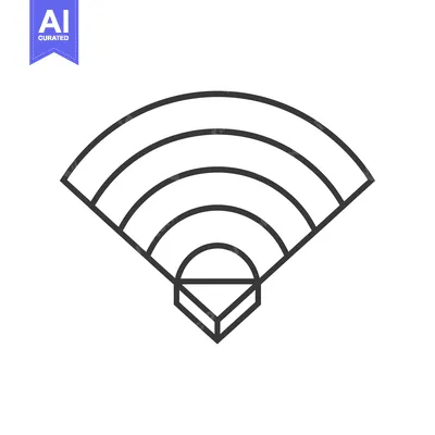 Aset premium populer: Abstract geometric design with curved lines and a triangle in the cent