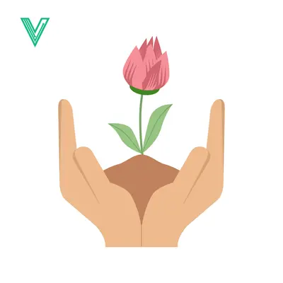 Hands Gently Holding a Blooming Flower Sprout in Soil