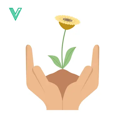 Hands Gently Cupping a Sprouting Flower in Soil
