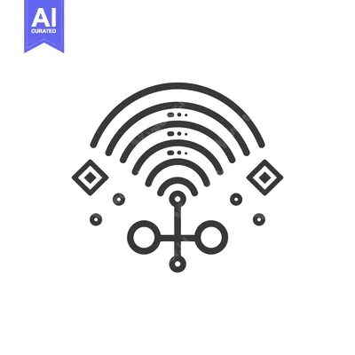 Aset desain premium: Abstract geometric design with curved lines, circles and diamonds