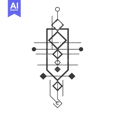 Abstract Geometric Design with Diamonds and Lines
