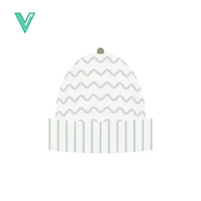 White knitted winter hat with a pom-pom on top