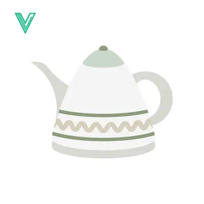 Decorative Kettle with Patterned Base