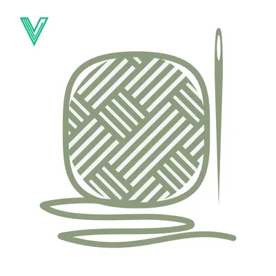 Minimalist Illustration of a Ball of Yarn and Needle