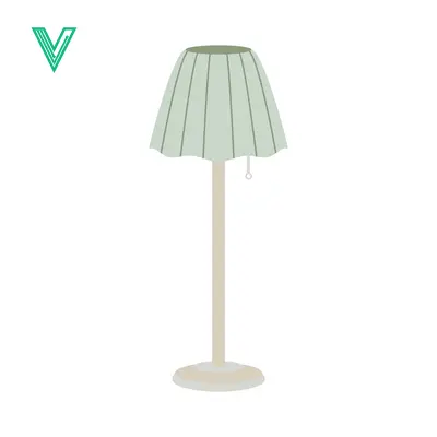 Elegant Pastel Green Pleated Floor Lamp with White Base