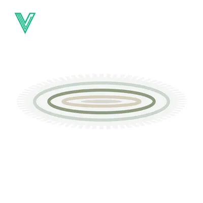 Minimalist Oval Rug with Concentric Rings in Earth Tones