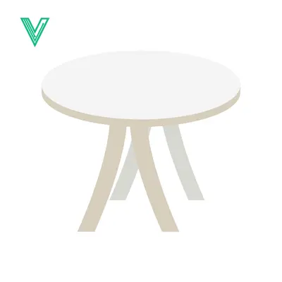 Minimalist Round Table with Three Legs