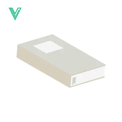 Minimalist Isometric Book Icon on White Background