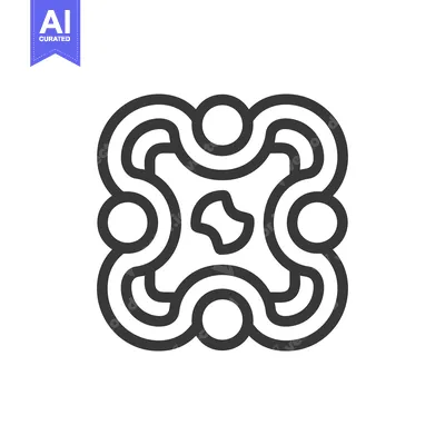 Popular premium asset: Abstract Geometric Design with Four Circles and Intertwined Lines