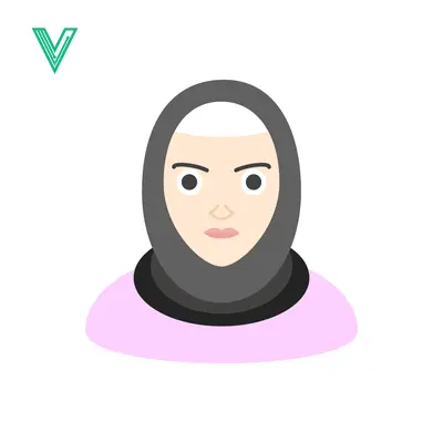 Unduh Illustration of a Muslim Woman Wearing a Hijab Vector Graphic