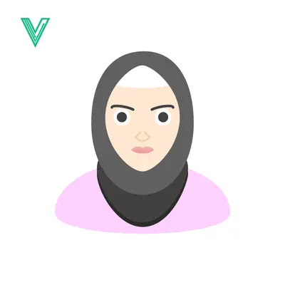 Unduh Illustration of a Muslim woman wearing a hijab Vector Graphic