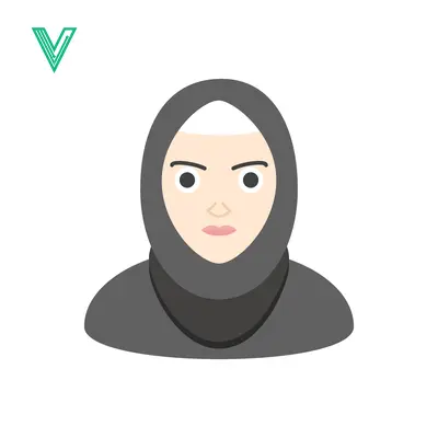 Unduh Illustration of a Muslim Woman Wearing a Hijab Vector Graphic