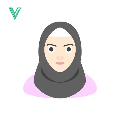 Unduh Illustration of a Muslim Woman Wearing a Hijab Vector Graphic