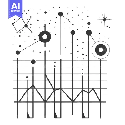 Popular premium asset: Abstract Geometric Design with Graph and Scattered Circles
