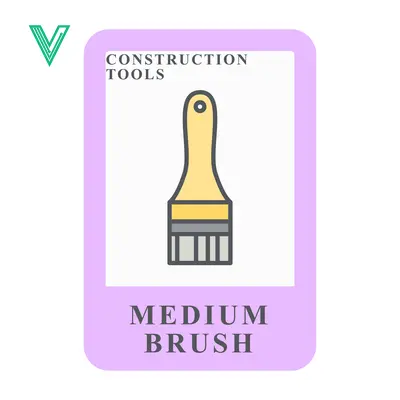 Unduh Illustration of a Medium Paint Brush for Construction Tools Vector Graphic