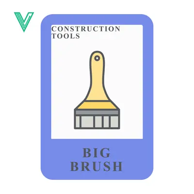 Unduh Illustration of a Big Construction Brush for Painting and Decorating Vector Graphic