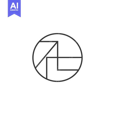 Aset desain premium: Abstract geometric design within a circle