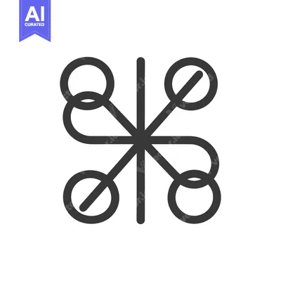 Aset premium populer: Abstract Geometric Design with Interlocking Circles and a Vertical Lin