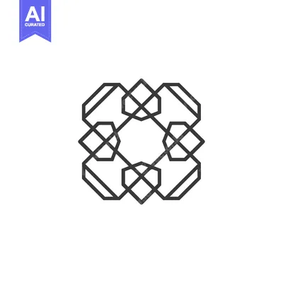 Premium design asset: Abstract geometric design with intersecting lines and shapes