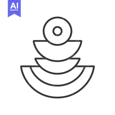 Aset desain premium: Abstract Geometric Design with Overlapping Circles and Semi-Circles