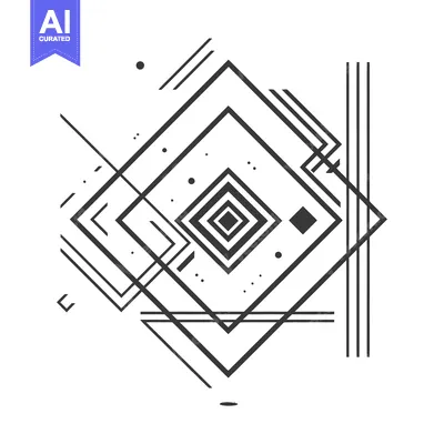 Popular premium asset: Abstract Geometric Design with Overlapping Squares and Lines