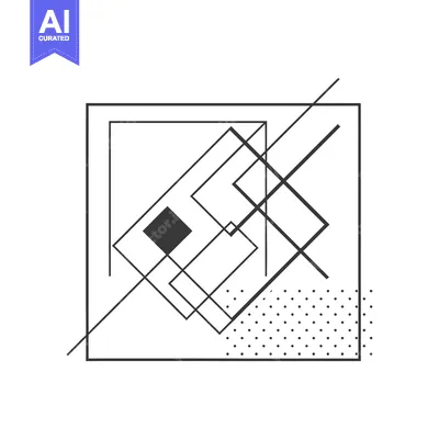 Aset premium populer: Abstract Geometric Design with Squares and Lines