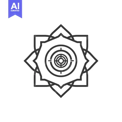 Premium design asset: Abstract Geometric Design with Target Symbol in Center