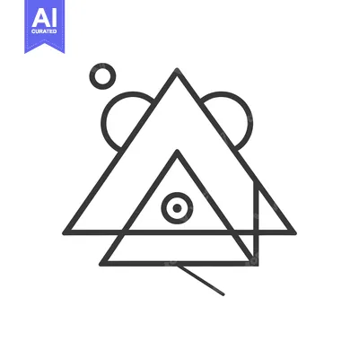 Aset premium populer: Abstract geometric design with triangles and circles