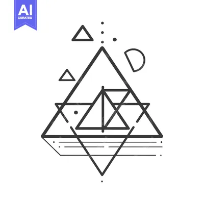 Premium design asset: Abstract Geometric Design with Triangles and Dots