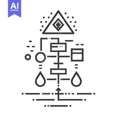Aset desain premium: Abstract Geometric Design with Triangle, Shapes, and Arrow